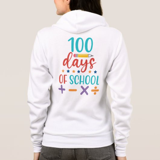 100 dagen schoolviering hoodie (Achterkant)
