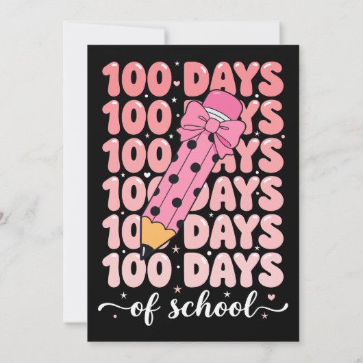 100 dagen schoolviering kaart (Voorkant)