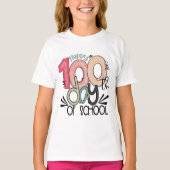 100 dagen schoolviering kind basis t-shirt (Voorkant)