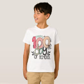 100 dagen schoolviering kind basis t-shirt (Voorkant volledig)