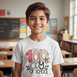 100 dagen schoolviering kind basis t-shirt