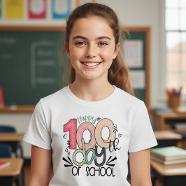 100 dagen schoolviering kind basis t-shirt