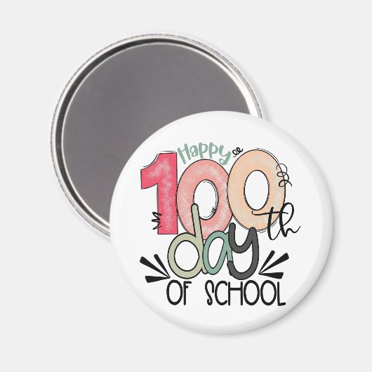 100 dagen schoolviering magneet (Voorkant / Achterkant)