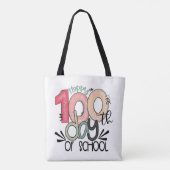 100 dagen schoolviering tote bag (Achterkant)