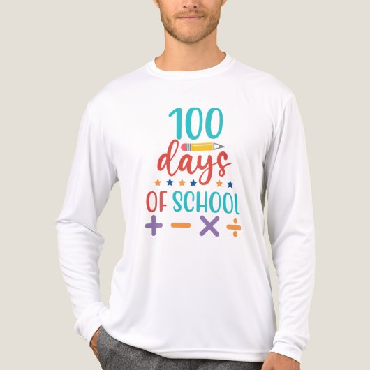 100 dagen schoolviering Tri-Blend shirt (Voorkant volledig)
