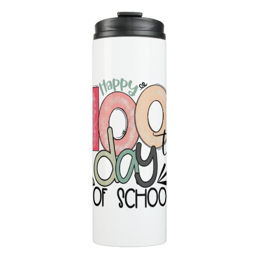 100 dagen schoolvieringscadeau thermosbeker (Voorkant)