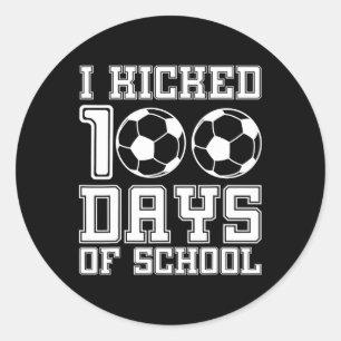 100 dagen schoolvoetbal 100e dag sport ronde sticker