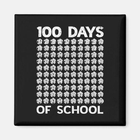 100 dagen schoolvoetbal 100ste dag van school jong magneet (Voorkant)