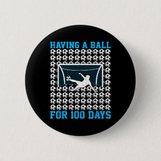 100 dagen schoolvoetbal 100ste dag van school voor ronde button 5,7 cm