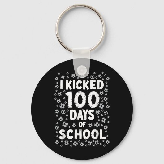 100 dagen schoolvoetbal Kinder 100e dag Sleutelhanger (Voorkant)