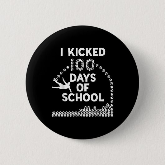 100 dagen schoolvoetbal Kinder 100ste dag van Ronde Button 5,7 Cm (Voorkant)