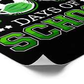 100 dagen schoolvoetbal met gezichtsmasker poster (Hoek)