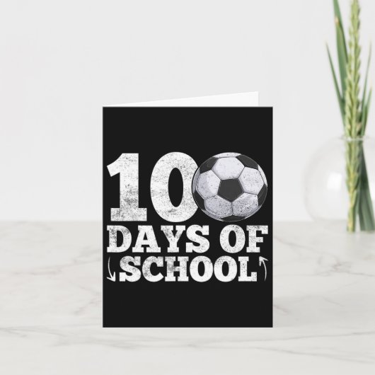 100 dagen schoolvoetbalspeler Leraar Student 1 Kaart (Voorkant)