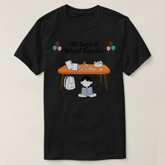 100 dagen schoolvoorraad t-shirt (Design voorkant)