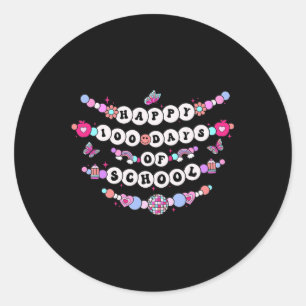100 dagen schoolvriendschap armband leraar app ronde sticker