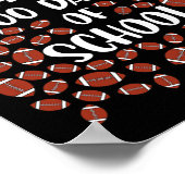 100 dagen schoppen voor student Football Poster (Hoek)