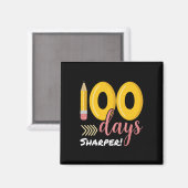 100 dagen Sharper 100e dag schoolleraar Kinderen Magneet (Voorkant / Achterkant)