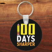 100 dagen Sharper 100e dag schoolleraar Kinderen Sleutelhanger (Voorkant)