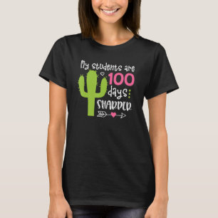 100 dagen Sharper Cactus docenten Happy 100th Day T-shirt