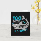 100 dagen Sharper Shark 100e dag van de school voo Kaart (Gele Bloem)