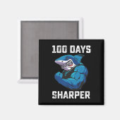 100 dagen Sharper Shark 100e dag van school Gym Magneet (Voorkant / Achterkant)