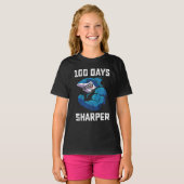 100 dagen Sharper Shark 100e dag van school Gym T-shirt (Voorkant volledig)