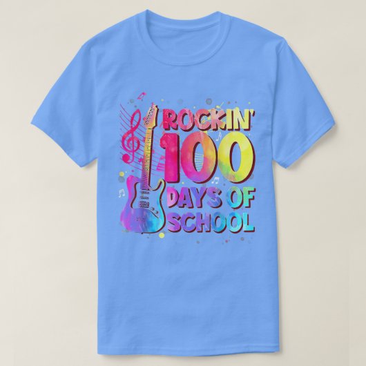 100 dagen Shirt Guitar Music Teac (Design voorkant)