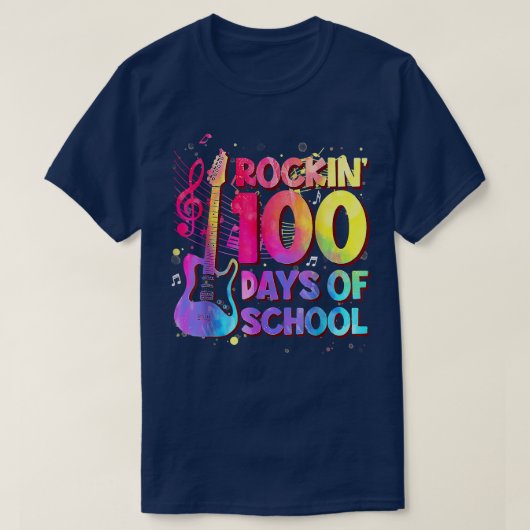 100 dagen Shirt Guitar Music Teac (Design voorkant)