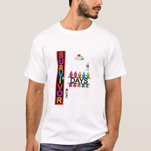 100 dagen Shirt met lange mouwen voor leerkrachten (Voorkant)