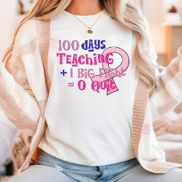 100 dagen shirt op school, cadeau voor de leerkrac