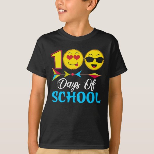 100 dagen Shirt van de School Emoji (Voorkant)