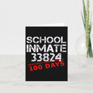 100 dagen Shirt voor de student 100e dag van Kaart