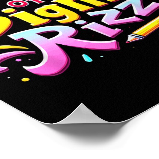 100 dagen Sigma Rizz 100ste dag van de Kinder scho Poster (Hoek)