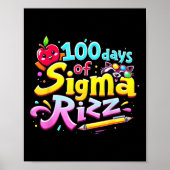 100 dagen Sigma Rizz 100ste dag van de Kinder scho Poster (Voorkant)