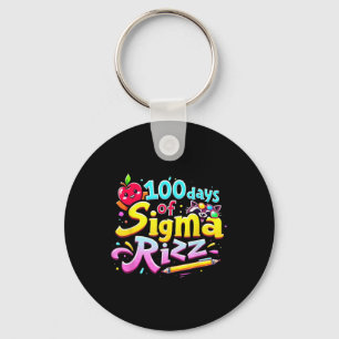 100 dagen Sigma Rizz 100ste dag van de Kinder scho Sleutelhanger