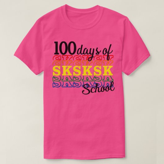 100 dagen SKSK-school T-shirt (Design voorkant)