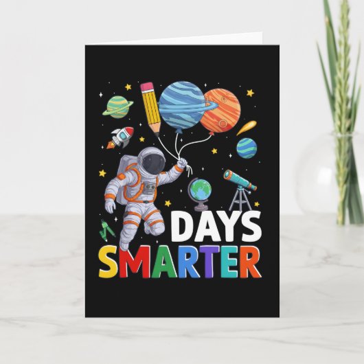 100 dagen slimme astronaut ruimte school kaart (Voorkant)