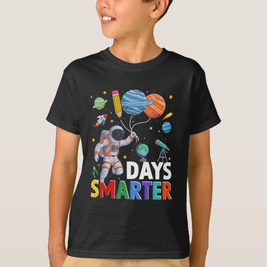 100 dagen slimme astronaut ruimte t-shirt (Voorkant)