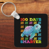 100 Dagen Slimme Schildpad 100ste Dag Van School Sleutelhanger (Voorkant)