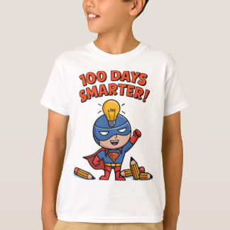 100 dagen slimmer 100 dagen naar school t-shirt