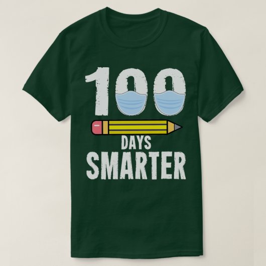 100 dagen slimmer 100 dagen school 2021 t-shirt (Design voorkant)