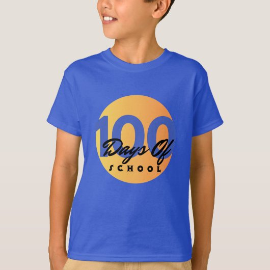 100 dagen slimmer: 100 dagen school voor Kinderen T-shirt (Voorkant)