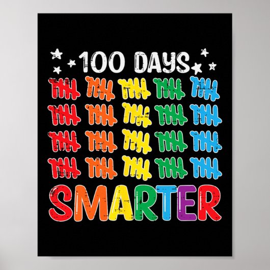 100 dagen slimmer 100 dagen schoolleraar Kinderen Poster (Voorkant)