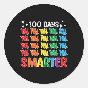 100 dagen slimmer 100 dagen schoolleraar Kinderen Ronde Sticker