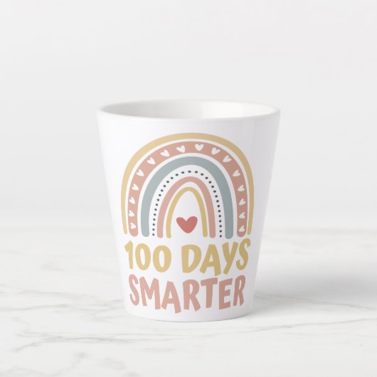 100 dagen slimmer 100 dagen van de Rainbow Boho Latte Mok (Voorkant)