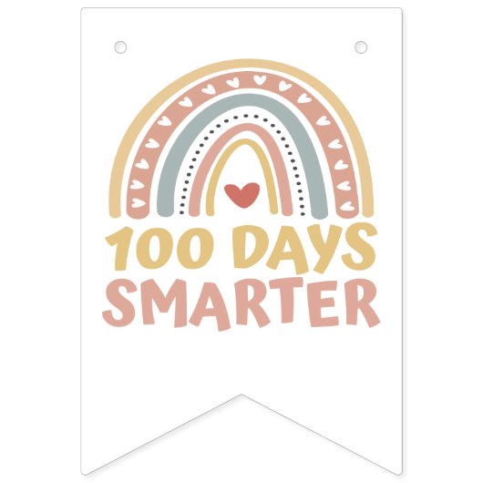 100 dagen slimmer 100 dagen van de Rainbow Boho Vlaggetjes (Tweede vlag)