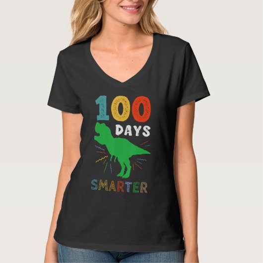 100 dagen slimmer 100e dag school voor leraar S T-shirt (Voorkant)