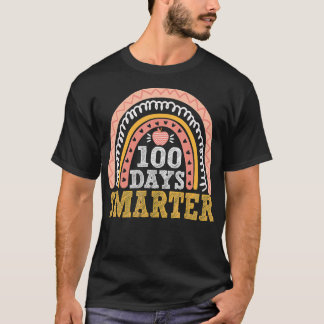 100 dagen slimmer 100e dag schoolregenboogklasse t-shirt