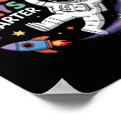 100 dagen slimmer 100e dag van de Astronaut-school Poster (Hoek)