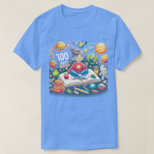 100 dagen slimmer 100e dag van de Astronaut-school T-shirt (Design voorkant)